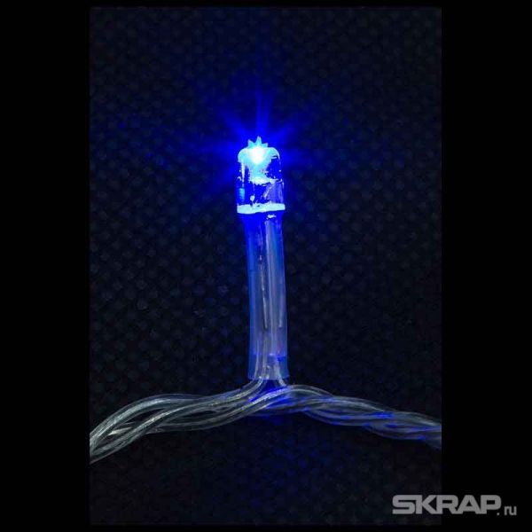 Электрогирлянда LED60-3-MC (60 светодиодных ламп, длина 3м, прозрачный, 8режимов, многоцвет)