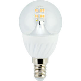 Лампа сд G45 4,0W 220V 2700K E14 прозр.шар (керамика) 86x45 Ecola Globe Premium