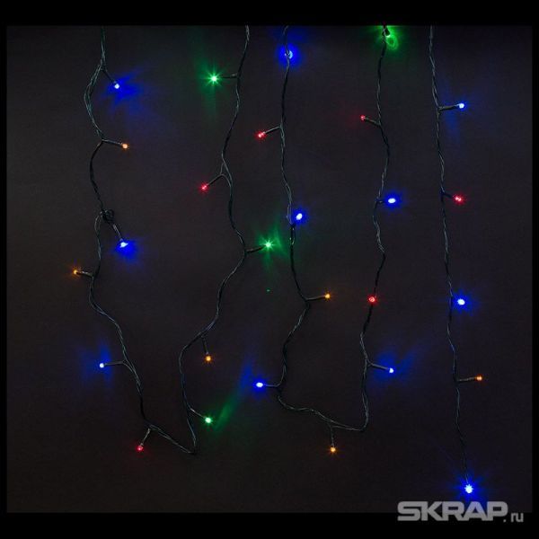 Электрогирлянда LED30-3-MC PROMO (30 светодиодных ламп, длина 3м, зеленый, без мигания, многоцвет)