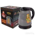 Чайник МАТРЁНА MA-003 электрический (1,7 л) стальной серый хохлома