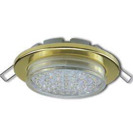 Светильник GX53 H6 металл. встраиваемый плоский золото 101x16 Ecola Light