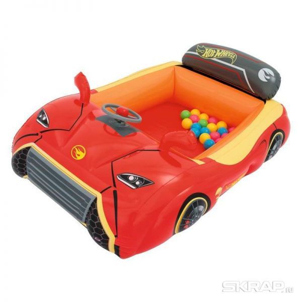 Игровой центр Машина Hot Wheels, 25 шариков, 135*99*43см, 93404 Bestway