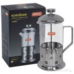 Чайник/кофейник (кофе-пресс) Caffe, B535-350ML, стеклянный, 350 мл, в корп из нерж стали