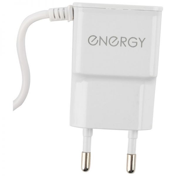 Сетевое зарядное устройство Energy ET-14 с кабелем Type-C, 1А, цвет - белый