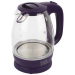 Чайник Homestar HS-1012 (1,7 л) стекло, пластик фиолетовый