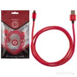 Кабель Energy ET-04 USB/MicroUSB, цвет - красный деним