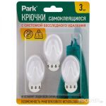 Крючки самоклеящиеся ABS 3х5 см, 3 шт