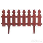 Забор "Штакетник" декоративный L=2м, H=21см (4шт по 50см и 8 ножек) терракотовый