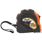 Рулетка Park с фиксатором, прорезиненный корпус, 7,5x25мм TM29-7525