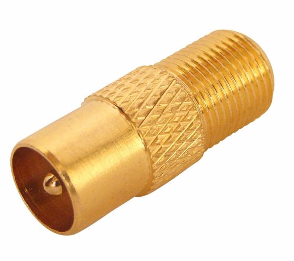 Переходник гнездо F - штекер TV GOLD Rexant (SQ1809-0022) СПЕЦЦЕНА