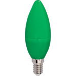 Лампа сд C37 6,0W 220V E14 ЗЕЛЕНАЯ матовая свеча 103х37 Ecola candle color