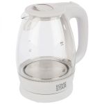 Чайник Homestar HS-1012 (1,7 л) стекло, пластик белый