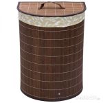 Корзина для белья BLB-06-D, бамбук, цвет: тёмный, размер: 38*29*50см