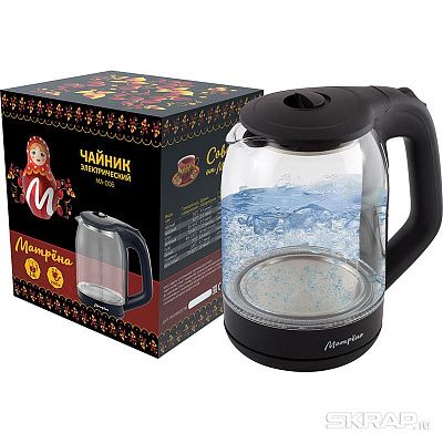 Чайник МАТРЁНА MA-006 электрический (1,8 л) стекло черный