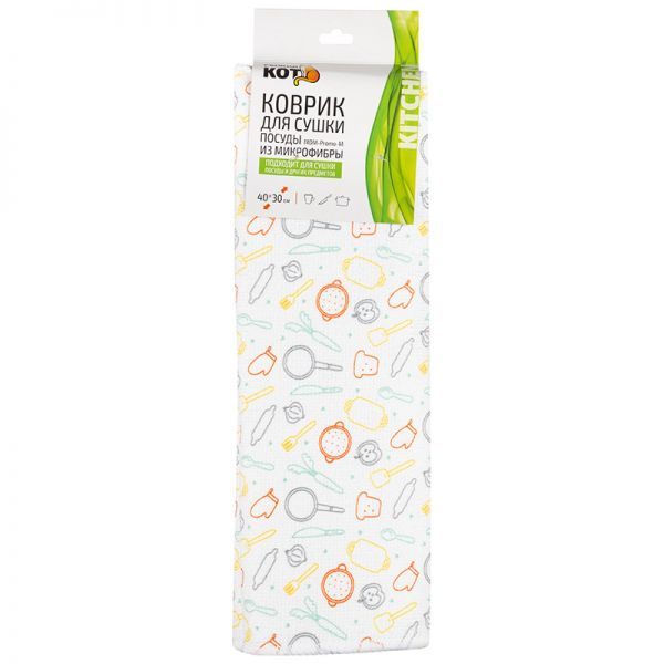 Коврик для сушки посуды из микрофибры MDM-Promo-M, размер: 40*30см