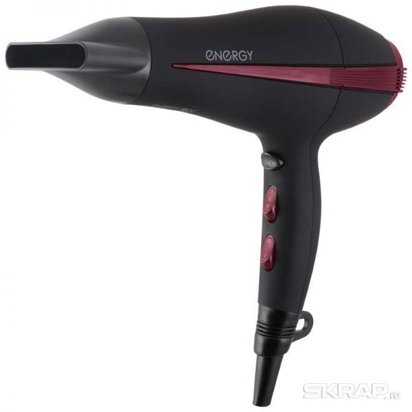 Фен ENERGY EN-872 (1800-2200Вт) Soft Touch