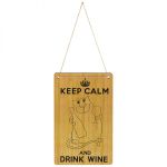 Табличка декор. Keep Calm and drink Wine ИТ-067 Волшебная страна