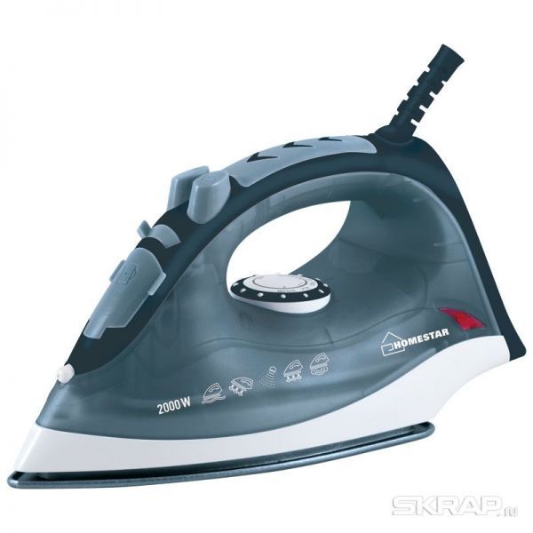 Утюг HOMESTAR HS-4003 серо-голубой (2000Вт, пар, спрей, паровой удар, керамическая подошва)