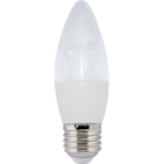Лампа сд C37 8,0W 220V 4000K E27 прозрачная свеча с линзой (композит) 105x37