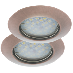 Светильник MR16 DL92 GU5.3 встр. выпуклый черненая медь 30x80 (кd74) Ecola Light (упаковка 2шт)