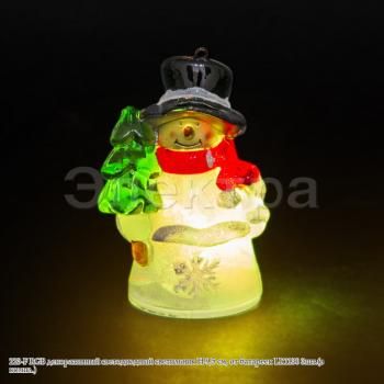 223-F RGB декоративный светодиодный светильник Н-9,5 см, от батареек LR1130 3шт.(в компл.)