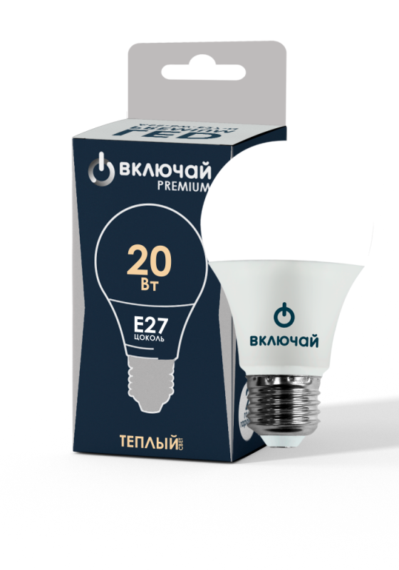 Лампа сд A60 20,0W 220V 3000K E27 VKLPr