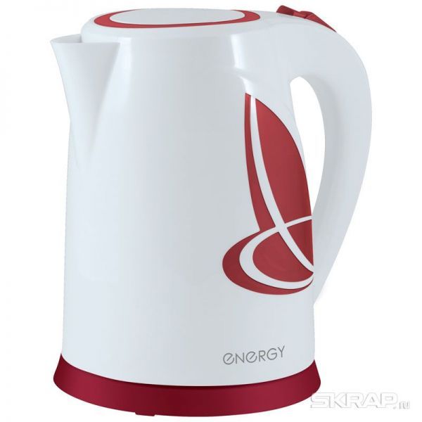 Чайник ENERGY E-211 (1,8 л диск) бело-красный