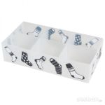 Коробка для белья PSB-02/6-P, 6 ячеек, пластик, с принтом, 30*15*7см