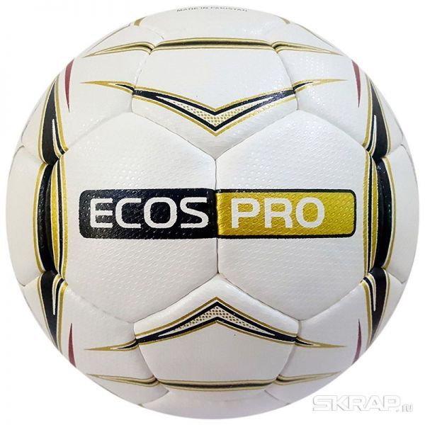 Мяч футбольный ECOS Pro GOLDEN. Ручная сшивка. Размер №5