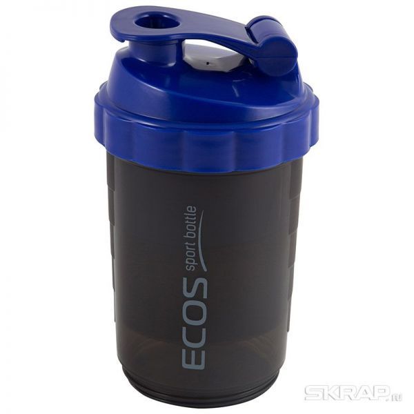 Спортивный шейкер с пружиной ECOS Twister HBS01, 750мл, цв. в ассортименте