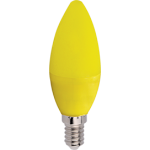 Лампа сд C37 6,0W 220V E14 ЖЕЛТАЯ матовая свеча 103х37 Ecola candle color