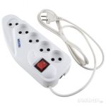 Фильтр сетевой VEKTOR LITE, 5 роз. б/з, 5м (белый)