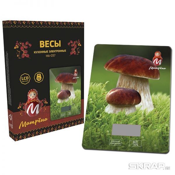 Весы кухонные электронные МАТРЁНА МА-037 Грибы