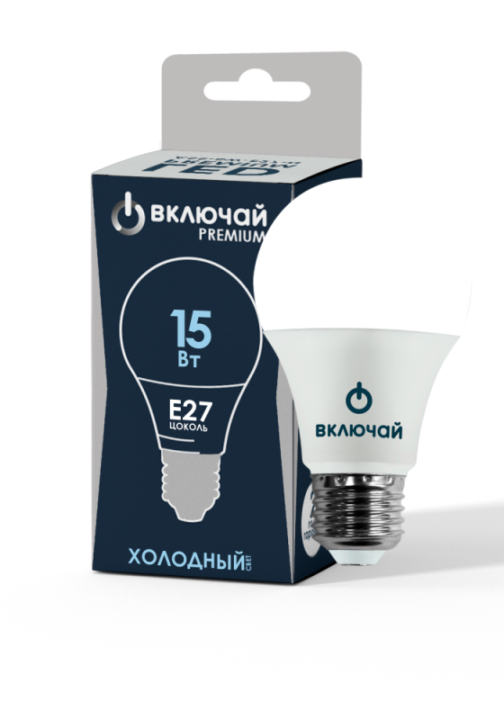Лампа сд A60 15,0W 220V 6500K E27 VKLPr