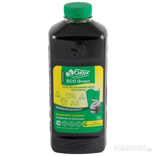 Средство дезодорирующее для нижних баков туалетов БИОwc ECO Green,1л-Л
