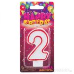 Свеча для торта цифра 2