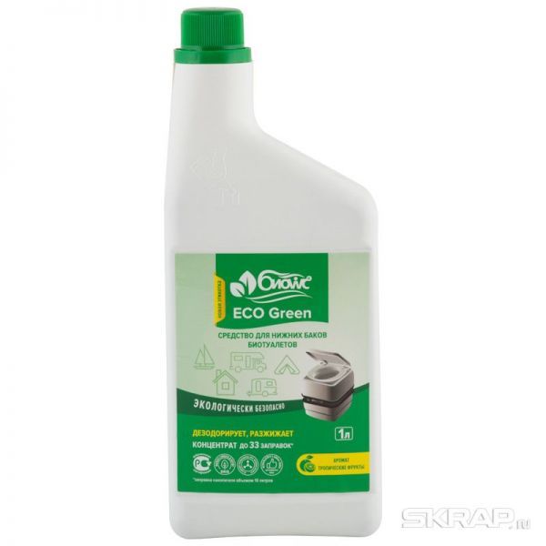 Средство дезодорирующее для нижних баков туалетов БИОwc ECO Green,1л