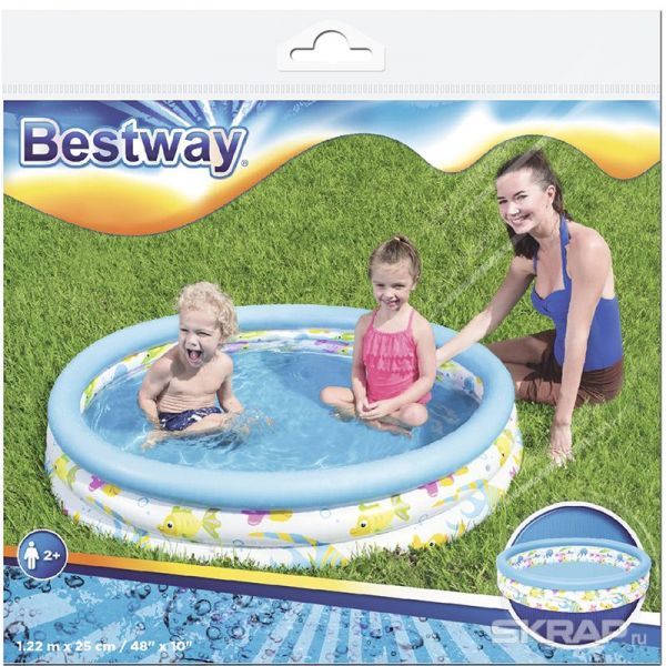 Бассейн детский круглый "Океан", 122х25 см, 140 л, 51009 Bestway