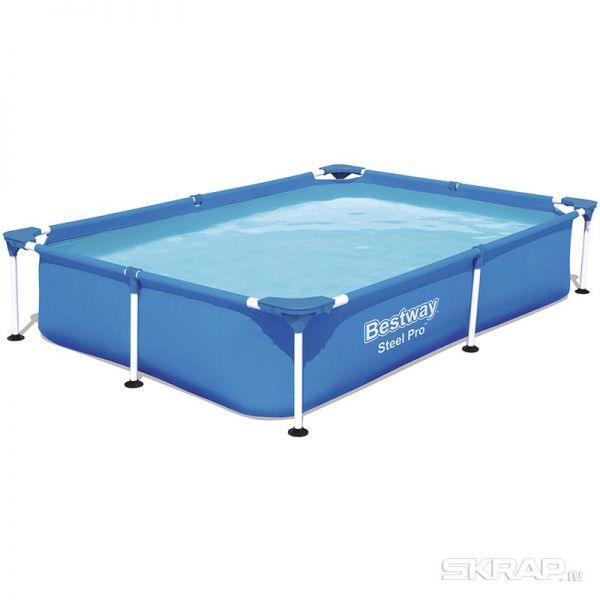 Каркасный бассейн 221х150х43 см, 1200 л, Steel Pro Bestway 56401