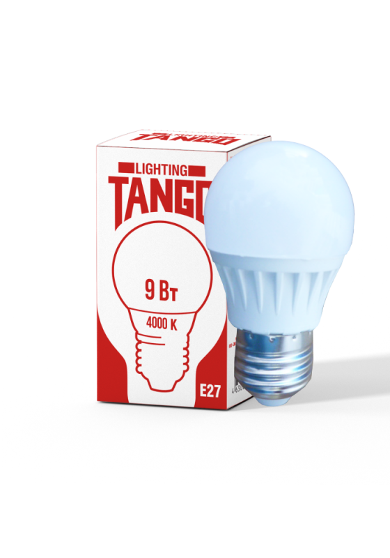 Лампа сд G45 9,0W 220V 4000К Е27 шар Tango