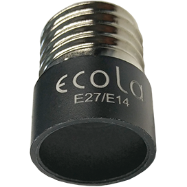 Переходник E27-E14, черный Ecola base проверен 28.10.25
