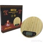 Весы кухонные электронные МАТРЁНА МА-038 бамбук