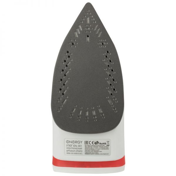 Утюг ENERGY EN-301 коралловый (1800Вт, пар, спрей, пар.удар, самооч., тефлоновая подошва)