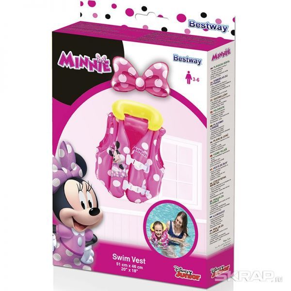 Жилет для плавания Minnie 51 х 46 см, Bestway 91070