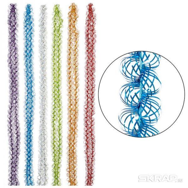 Мишура "Вьюга" 2м*3,5см, цвет ассорти, 1 слой