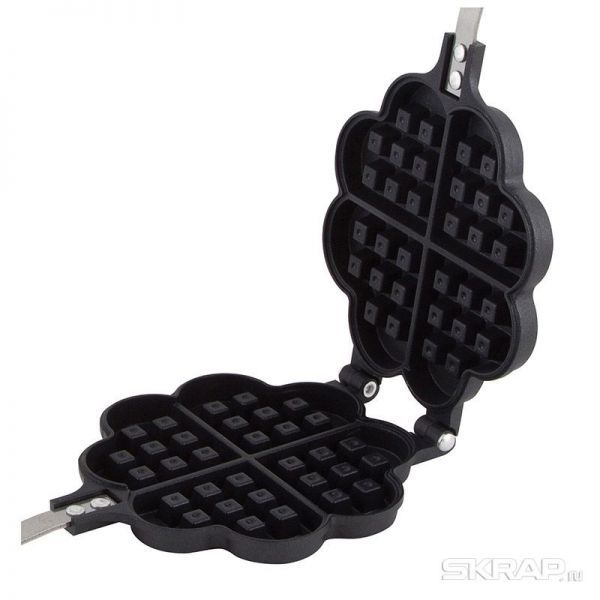 Вафельница механическая алюм., с антипр. покрытием WAFEL MAL-02WF, сердце т.м. Mallony