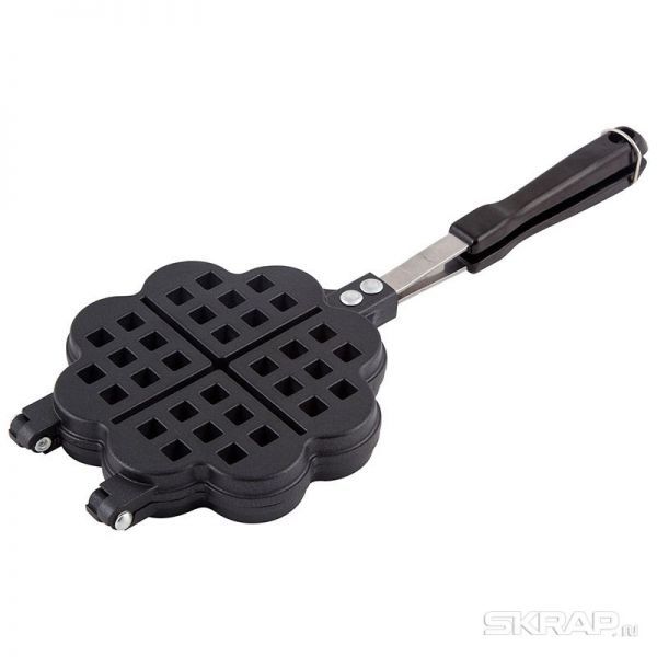 Вафельница механическая алюм., с антипр. покрытием WAFEL MAL-02WF, сердце т.м. Mallony