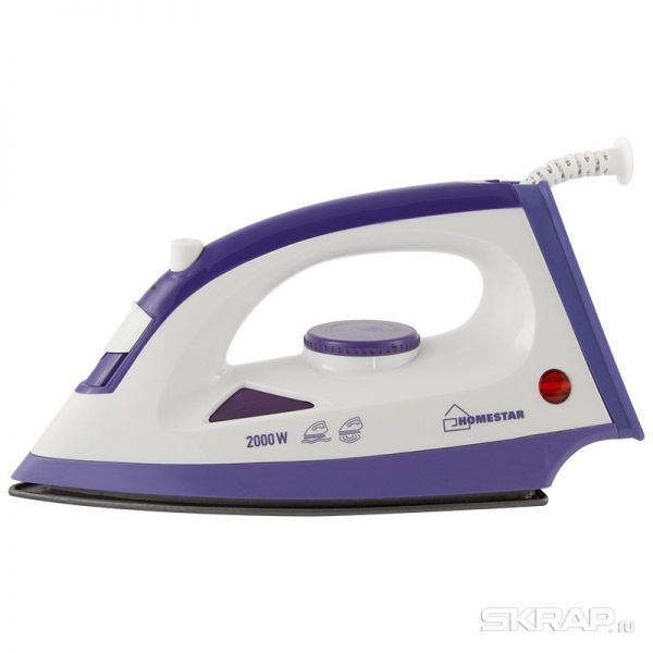 Утюг HOMESTAR HS-4001 фиолетовый (2000Вт, пар, тефлоновая подошва)