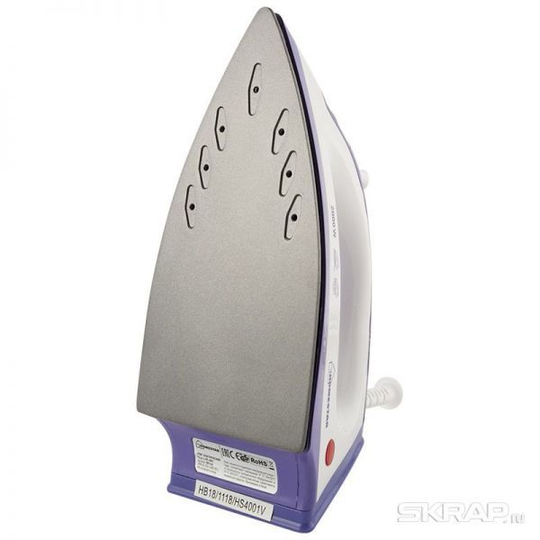 Утюг HOMESTAR HS-4001 фиолетовый (2000Вт, пар, тефлоновая подошва)