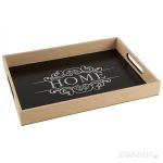 Декоративный поднос "HOME" (32*27 см) черный